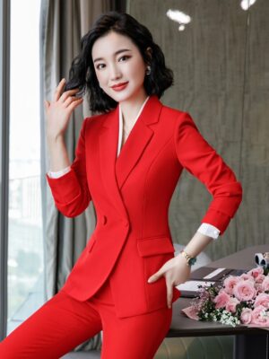 Red Formal Suit Blazer Cheon Seo Jin – Penthouse (3)