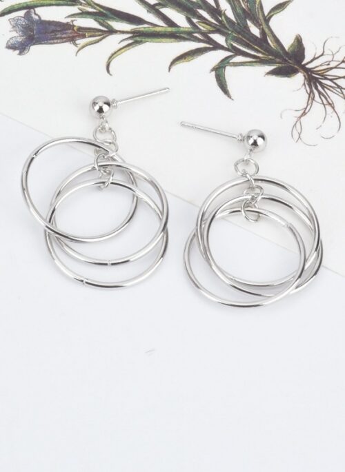 Silver Multi-Circle Earrings | Taehyung – BTS