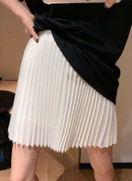 White Micro-Pleated Skirt | Irene - Red Velvet
