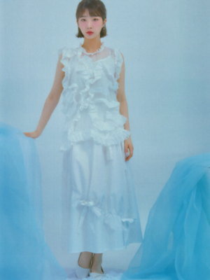 White Mid-Length Bow Skirt | Yeojin – Loona