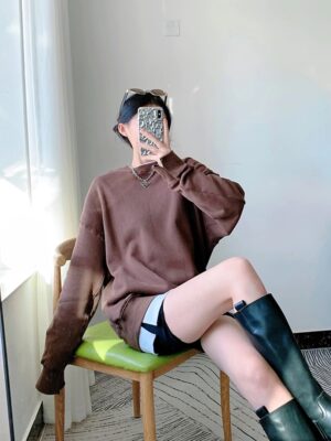 Dark Brown Oversized Sweatshirt Kook Yeon Su – Our Beloved Summer (11)