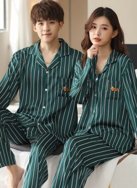 Green Stripes Fox Pajama Set | Lucas - NCT