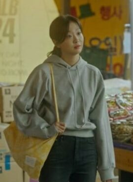 Grey Basic Oversized Hoodie | Kook Yeon Su - Our Beloved Summer