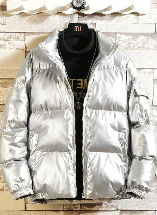 Glossy Grey Puffer Jacket | Soyeon - (G)I-DLE