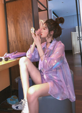 Lilac Sparkling Shirt | Suga - BTS