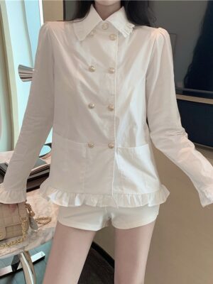 White Doll Collar Shirt Jennie – BlackPink (6)