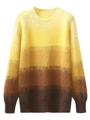 Yellow Contrast Mohair Sweater Suga – BTS (2)