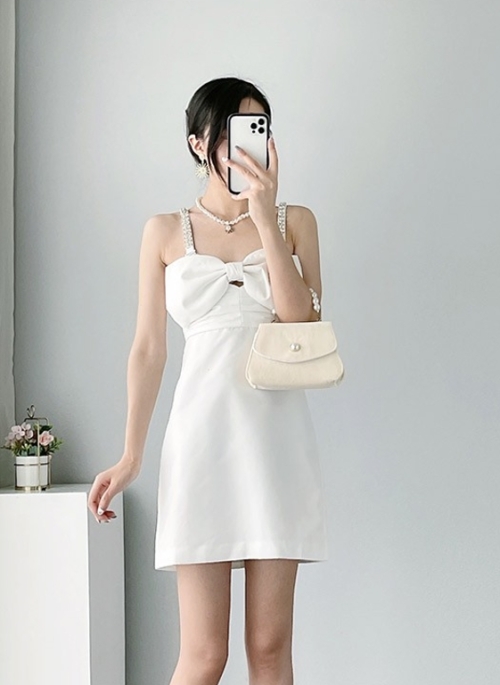 White Bow Mini Dress | Yuqi - (G)I-DLE