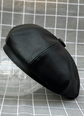 Black Leather Panel Beret | Winter - Aespa