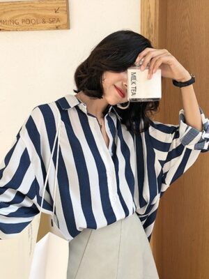 Blue And White Stripes Shirt Eunwoo – Astro (3)