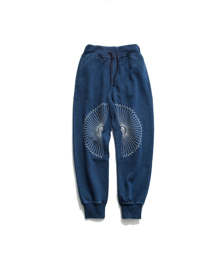 Blue Ethnic Embroidered Sweatpants | RM – BTS