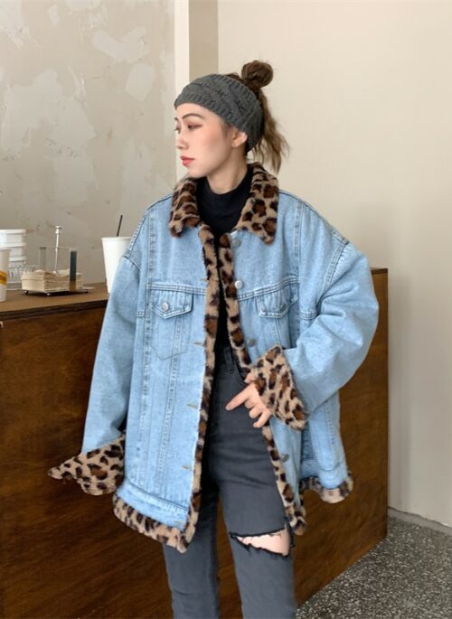 Blue Leopard Print Denim Jacket | Yeji – ITZY