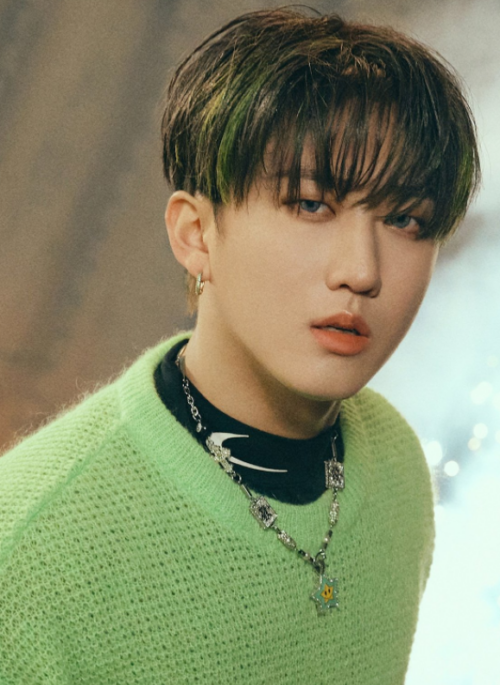 Green Star Smiley Cross Capsule Necklace | Changbin – Stray Kids