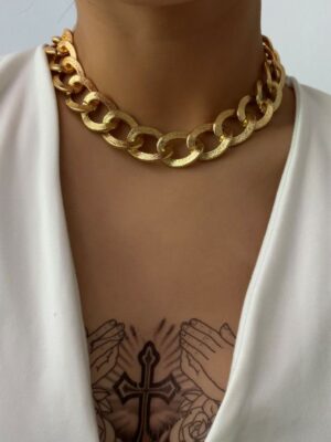 Gold Thick Chain Necklace Yoon Se Ri – Crash Landing On You (7)