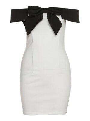 Jennie – BlackPink White Bow Off-Shoulder Dress(15)