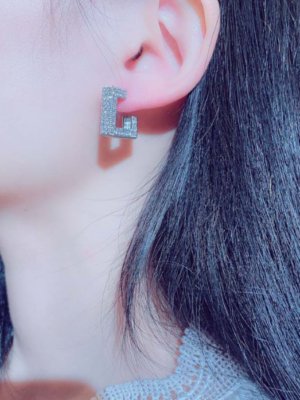 Jimin – BTS – Silver Geometric Earrings (4)