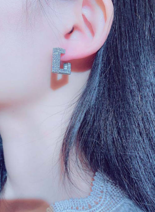 Silver Geometric Earrings | Jimin – BTS
