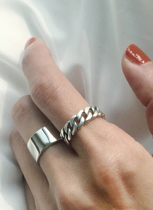 Silver Adjustable Chain Ring | Jungkook – BTS