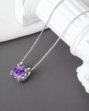 Lilac Rhinestone Necklace | Suga - BTS