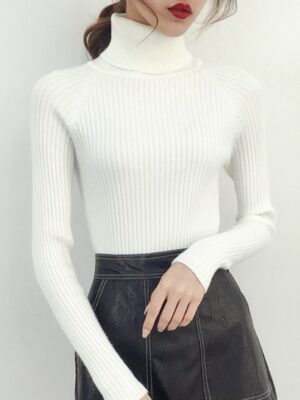 Turtleneck Base White Sweater Yoon Se Ri – Crash Landing On You (3)