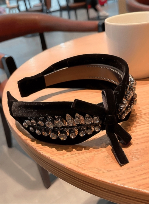 Black Bowknot Diamond Headband | IU – Hotel Del Luna