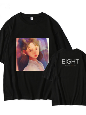 IU – Black Eight Album Cover Printed T-Shirt (2)