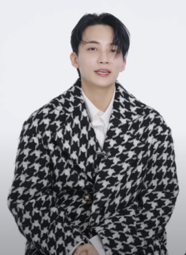 Black And White Houndstooth Loose Coat | Jeonghan - Seventeen