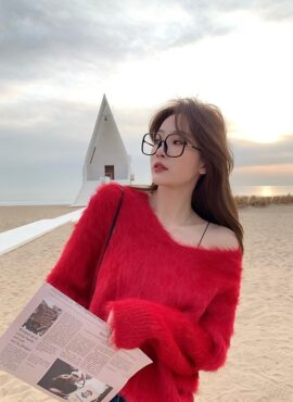 Red Mink Sweater | Jungwon - Enhypen