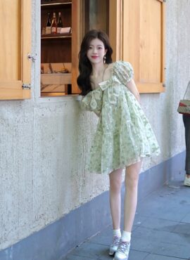 Green Butterfly Bow Dress | Miyeon - (G)I-DLE