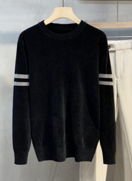 Black Striped Sleeve Sweatshirt | Moonbin - Astro