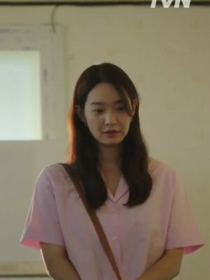 Pink Short Sleeves Cropped Shirt | Yoon Hye Jin – Hometown Cha-Cha-Cha