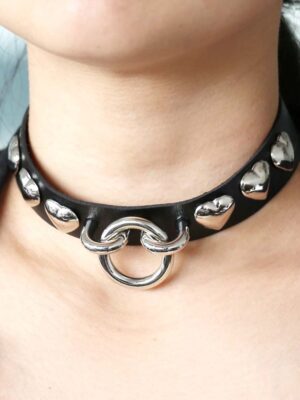 Shuhua – (G)I-DLE Black Leather Heart Necklace (5)
