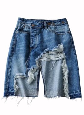 Blue Irregular Ripped Denim Skirt | Soyeon - (G)I-DLE