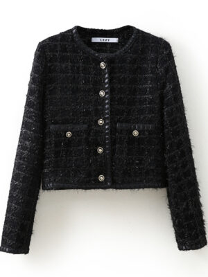 Wheein – Mamamoo Black Tweed Short Jacket (10)