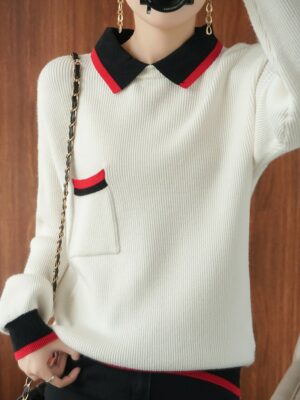 White Collared Knitted Sweater Yeonjun -TXT (4)