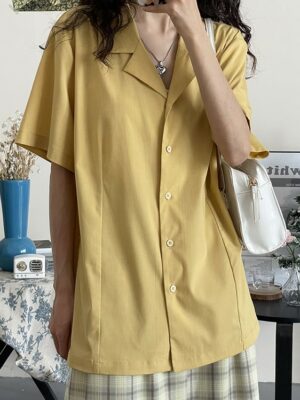 Yellow Lapeled Shirt Yoon Hye Jin – Hometown Cha Cha Cha (7)