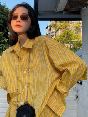 Yellow Striped Oversized Shirt Sunghoon – Enhypen (2)