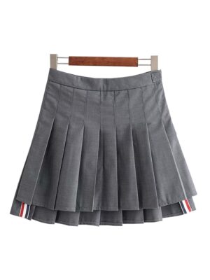Yeri – Red Velvet Grey Irregular Pleated Skirt (9)