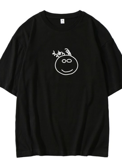 Black Doodled Face T-Shirt | Jackson – GOT7