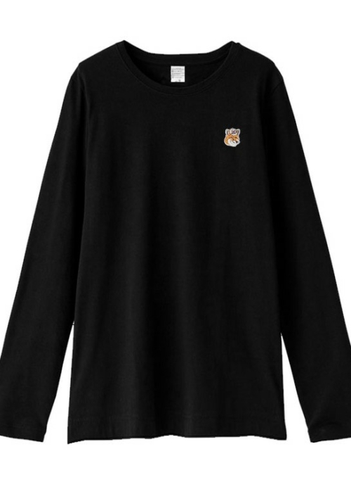 Black Mini Fox Long Sleeves T-Shirt | Giselle - Aespa