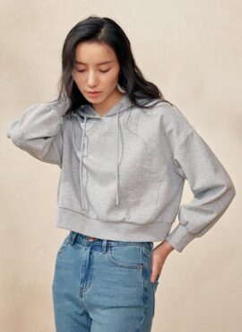Grey Basic Oversized Hoodie | Kook Yeon Su - Our Beloved Summer