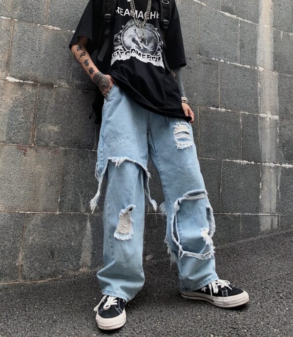 Blue Baggy Ripped Jeans | J-Hope – BTS