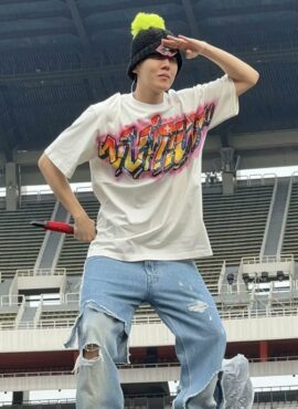 Blue Baggy Ripped Jeans | J-Hope - BTS