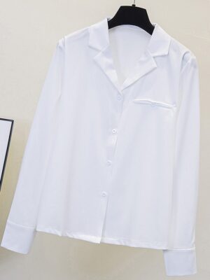 Jackson – GOT7 Plain White Collared Shirt (13)