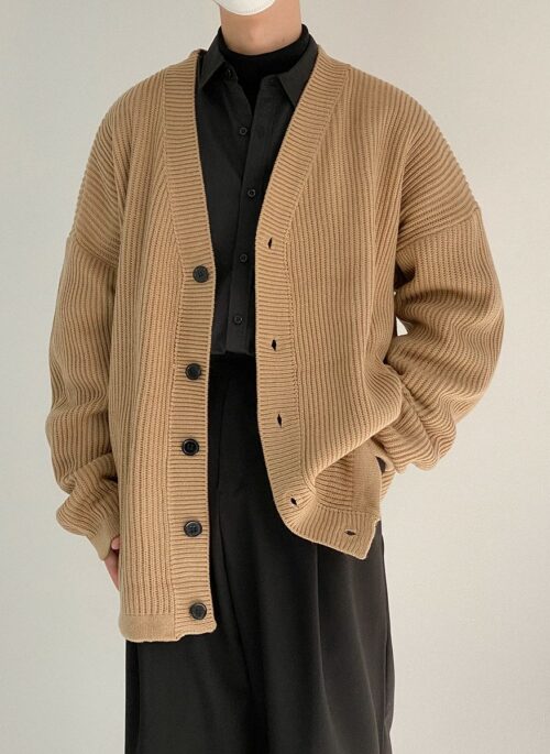 Light Brown Knitted Cardigan | S.Coups - Seventeen