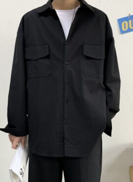 Black Shirt With Front Pockets | Mingyu - Seventeen