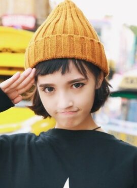 Mustard Yellow Knitted Beanie | Choi Mika - About Time