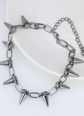 Silver Chain Spike Necklace | Shuhua - (G)I-DLE