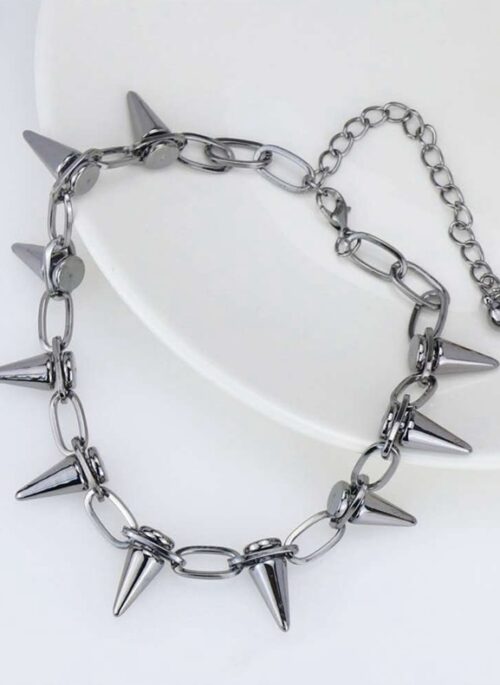 Silver Chain Spike Necklace | Shuhua – (G)I-DLE