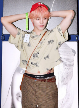 Beige Leopard Printed Shirt | Taeyong - NCT